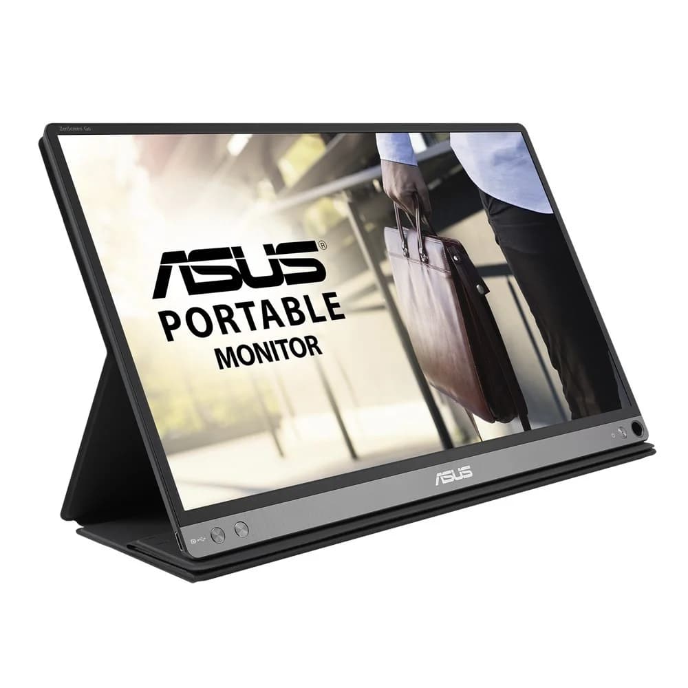ASUS 15.6" MB16AP IPS USB-Portable Monitor, 1920x1080, 5ms, 220cd/m2, 800:1, 178°/178°, USB Type-C/3.0, Pivot Auto-Rotate, Ultra-slim, SmartCase, Compatible Thunderbolt 3, DarkGray, 90LM0381-B02170