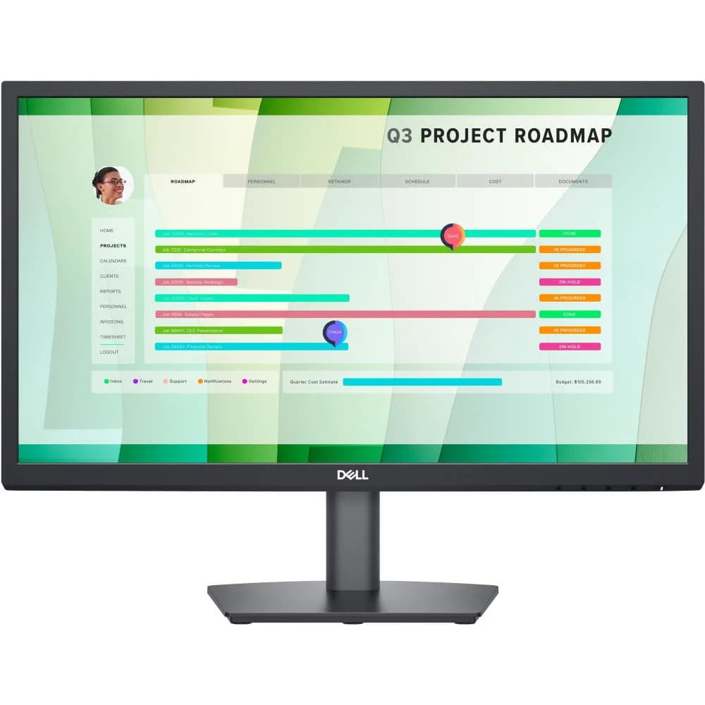 Монитор 21.5" Dell E2223HN, Black, VA, 1920x1080@60Hz, 250кд/м2, 3000:1, H/V:178, VGA, HDMI
