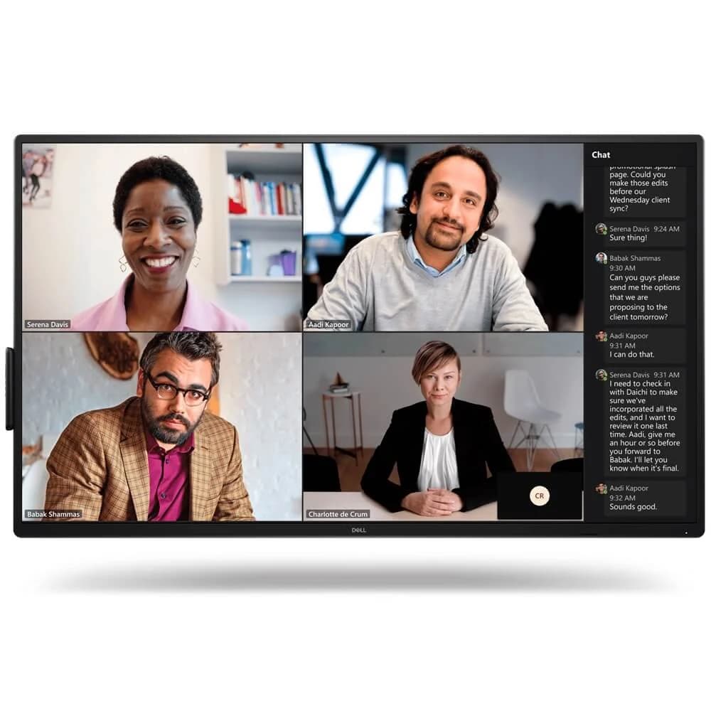 Монитор Dell/55 4K Conference Room Monitor - P5525QC/55 ''/IPS/3840x2160 Pix/1 x DP 1.4 (supports 2 x Display 4k@60Hz with DSC) 1 x DP Out (support MS