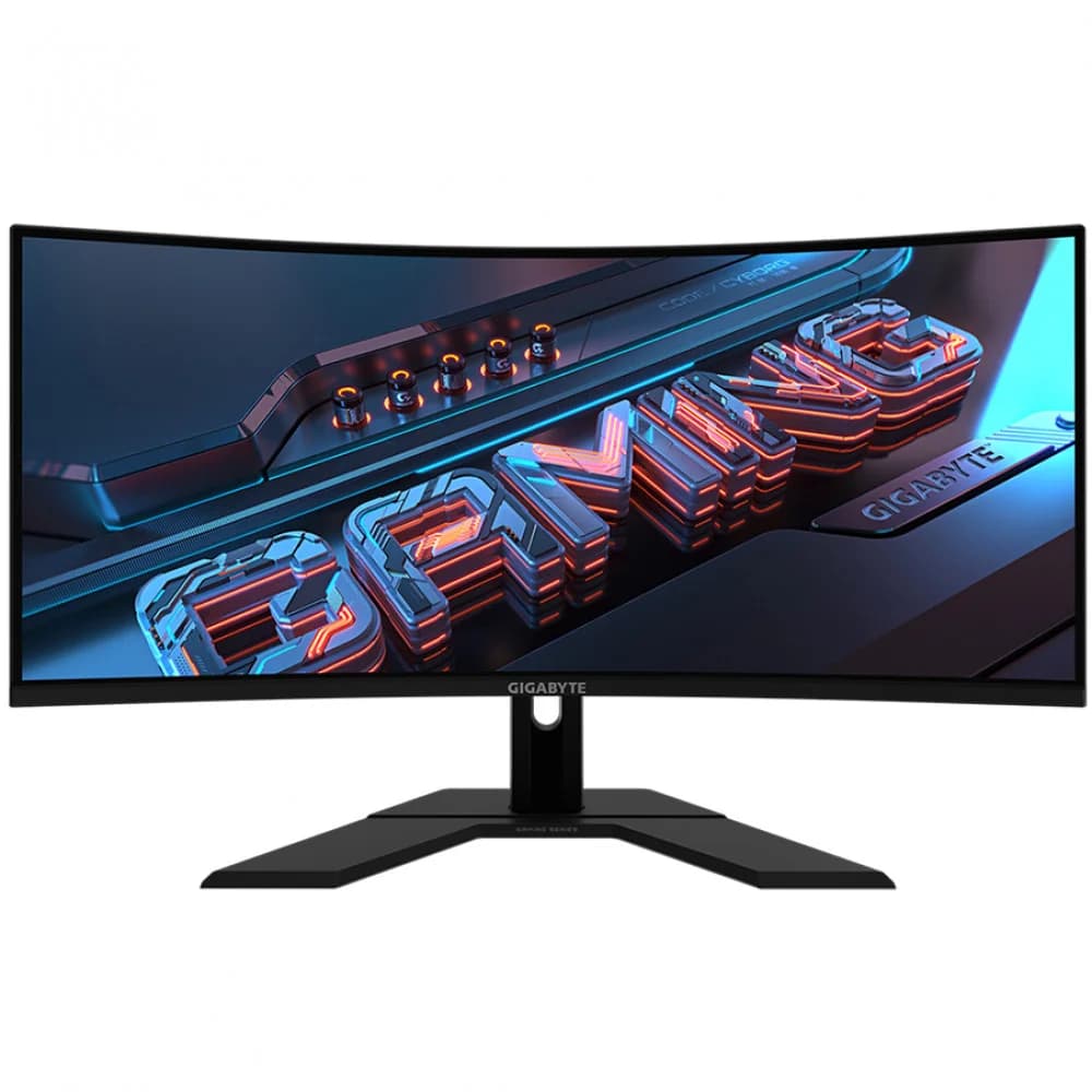 Монитор, Gigabyte, GS34WQC EK, 34", Изогнутый, VA, HDMI 2.0*2, DP, 300кд/м2, 4000:1, 16.7M, 1мс, угол обзора(гор/верт) 178/178, 3440 x 1440, 120 Гц, Черный