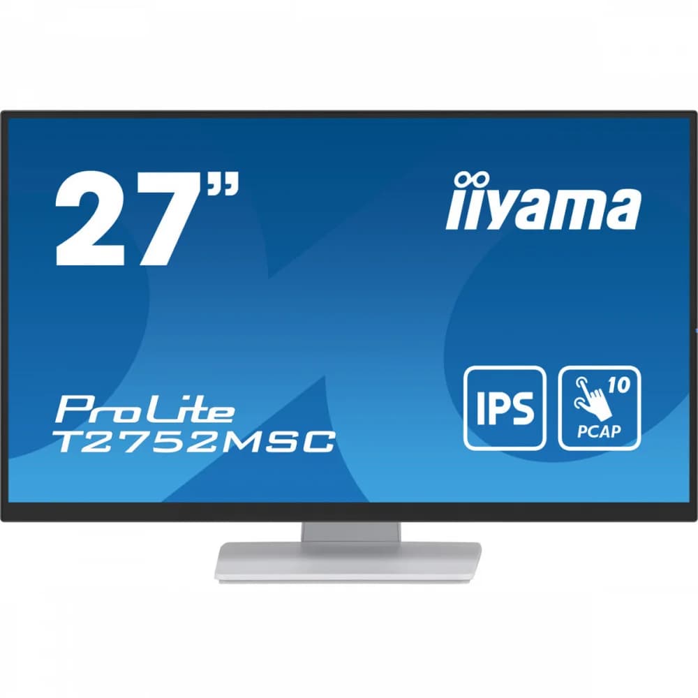 Монитор Iiyama 27" ProLite T2752MSC-W1 белый IPS LED 5ms 16:9 HDMI M/M матовая 1000:1 400cd 178гр/178гр 1920x1080 60Hz DP FHD USB Touch 6.7кг