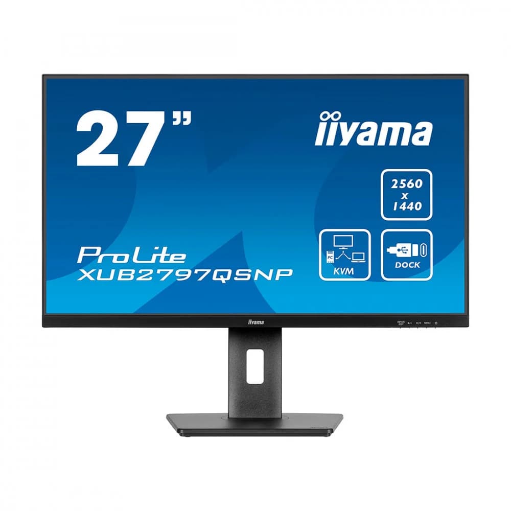 Монитор Iiyama 27" ProLite XUB2797QSNP-B1 черный IPS LED 16:9 HDMI M/M матовая HAS Piv 1300:1 300cd 178гр/178гр 2560x1440 100Hz DP Quad HD 2K (1440p) USB 6.1кг