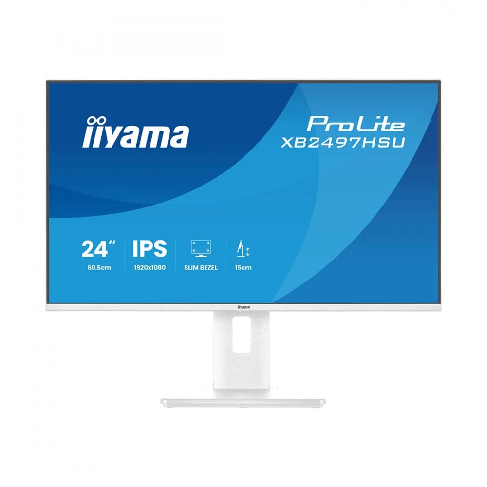 Монитор, iiyama, ProLite XB2497HSU-W1, 23.8", 1920 x 1080, IPS, 120Гц, 16:9, 350 кд/м, 1500:1, 4 мс, 178/178, HDMI*1, DP*1, USB A*2, USB C*2 , VESA 100*100 мм, Черный