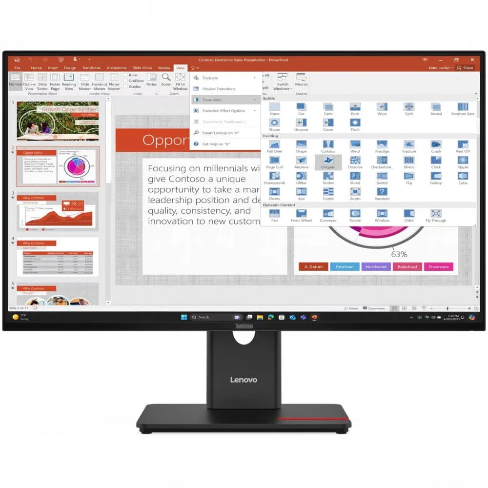 64A5MAT-6EU Монитор Lenovo ThinkVision T27-40 Частота обновления 48120 Гц