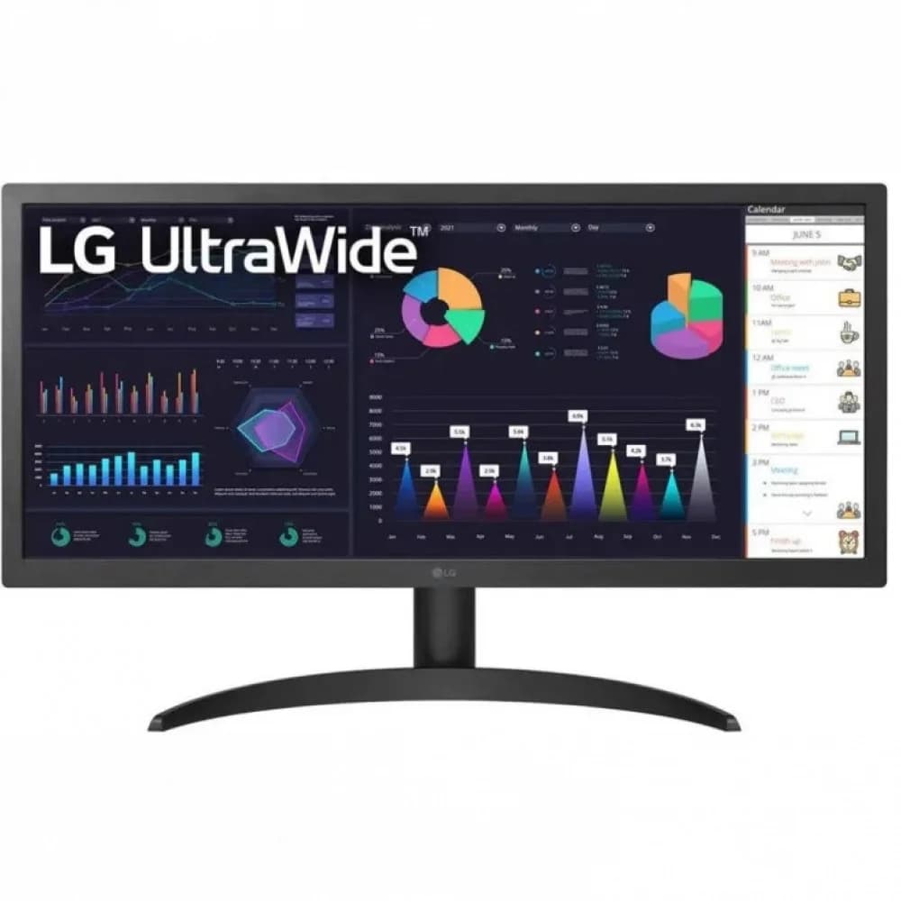 Монитор LCD 26'' 21:9 2560x1080 IPS, 250cd/m2, H178°/V178°, 1000:1, 16.7M, 5ms, 2Y, Черный