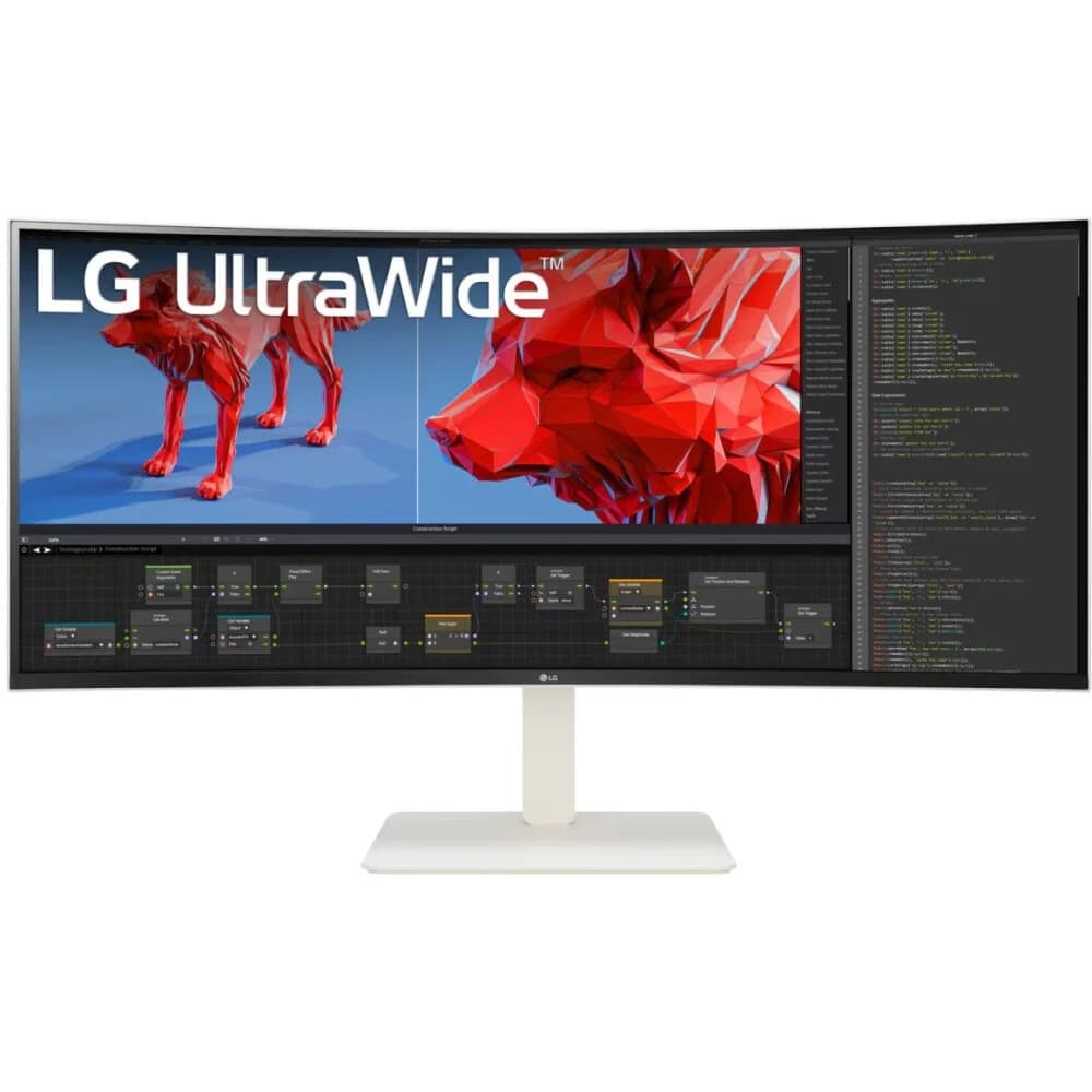 Монитор LG 38" UltraWide 38WR85QC-W белый IPS LED 21:9 HDMI матовая 1000:1 400cd 178гр/178гр 3840x1600 DP USB 8.32кг