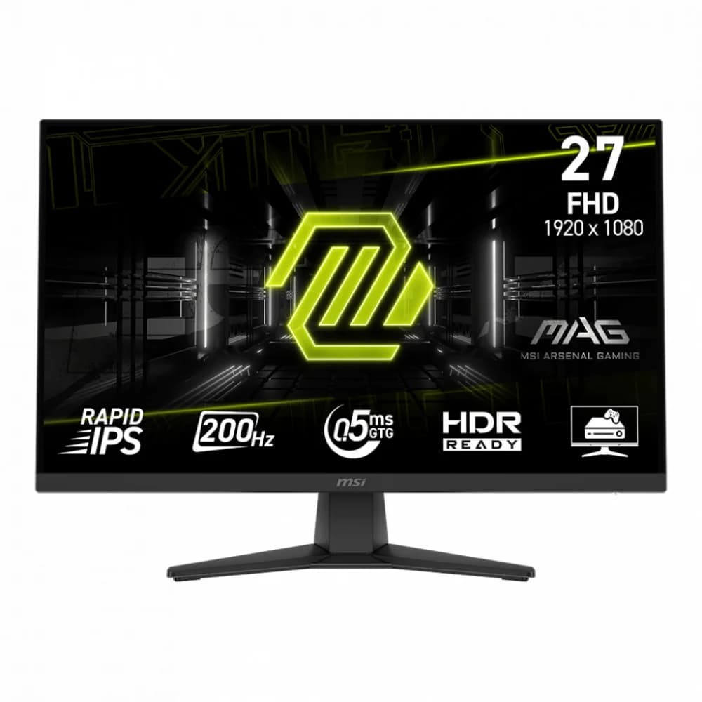 Монитор 27" MSI MAG 272F Black (Rapid IPS, 1920x1080, HDMI+DP, 0.5 ms, 178°/178°, 300 cd/m, 1000:1, 200Hz)