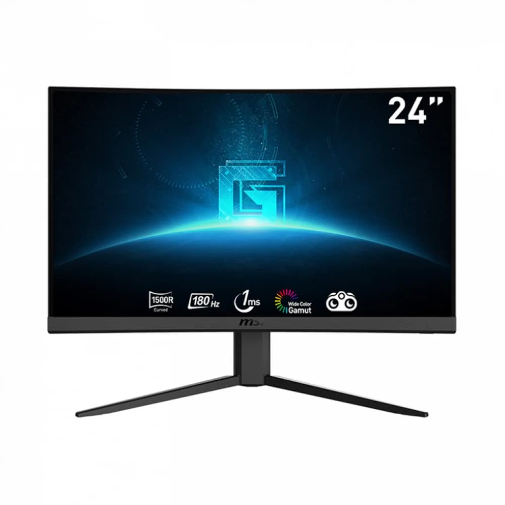MSI G24C4 E2 23.6" 16:9 FHD(1920x1080) VA Curve 1500R, 1ms(MPRT), 3000:1, 100M:1, 250nit, 178/178, 2xHDMI 2.0, 1xDP 1.2, Tilt, VESA, 180HZ, Black, 1y war-ty