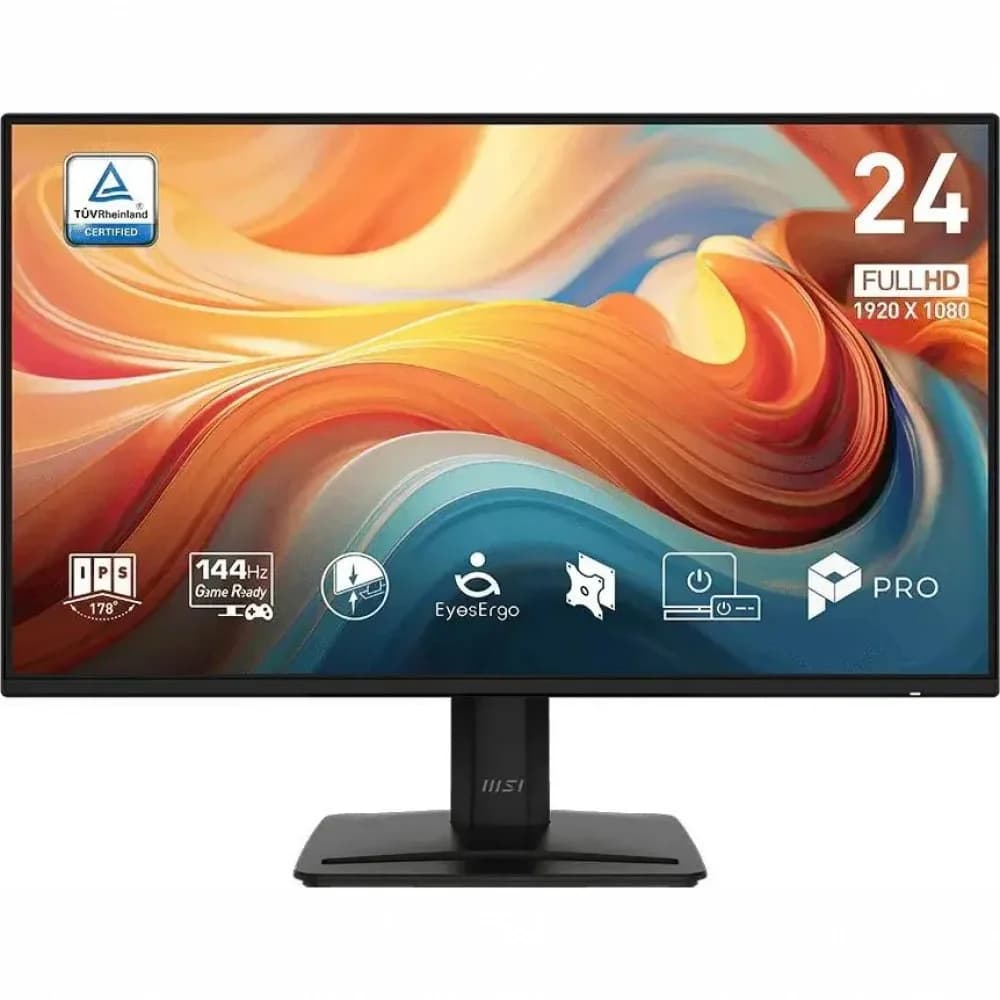 Монитор MSI 23.8" Pro MP242 E14A черный IPS LED 16:9 HDMI M/M матовая 1500:1 300cd 178гр/178гр 1920x1080 144Hz VGA DP FHD 3.1кг