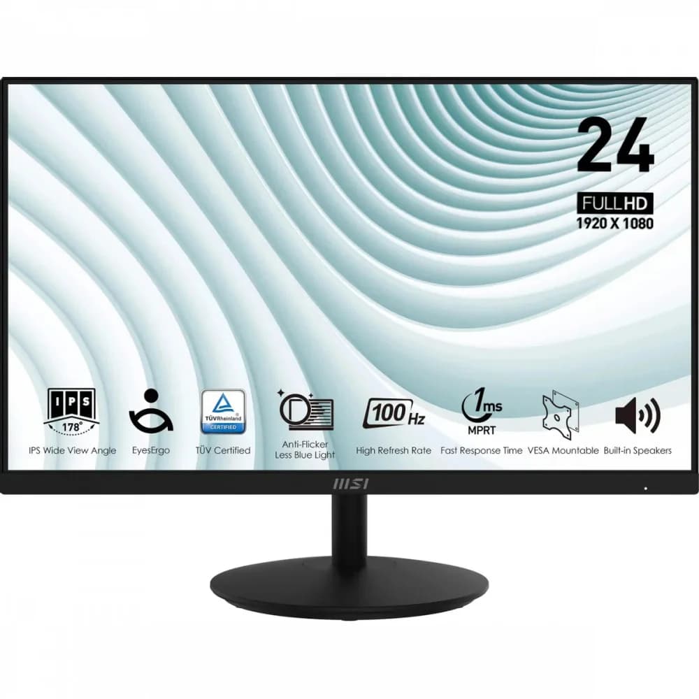 Монитор MSI 23.8" Pro MP242A черный IPS LED 16:9 HDMI M/M 250cd 178гр/178гр 1920x1080 75Hz VGA DP FHD 3.3кг