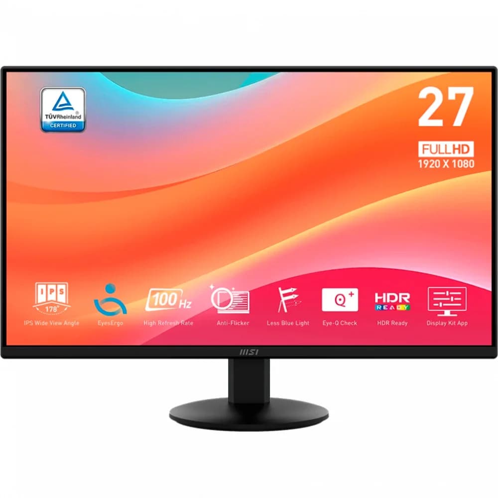 Монитор MSI 27" Pro MP272L черный IPS LED 16:9 HDMI M/M матовая 250cd 178гр/178гр 1920x1080 100Hz DP FHD 3.82кг