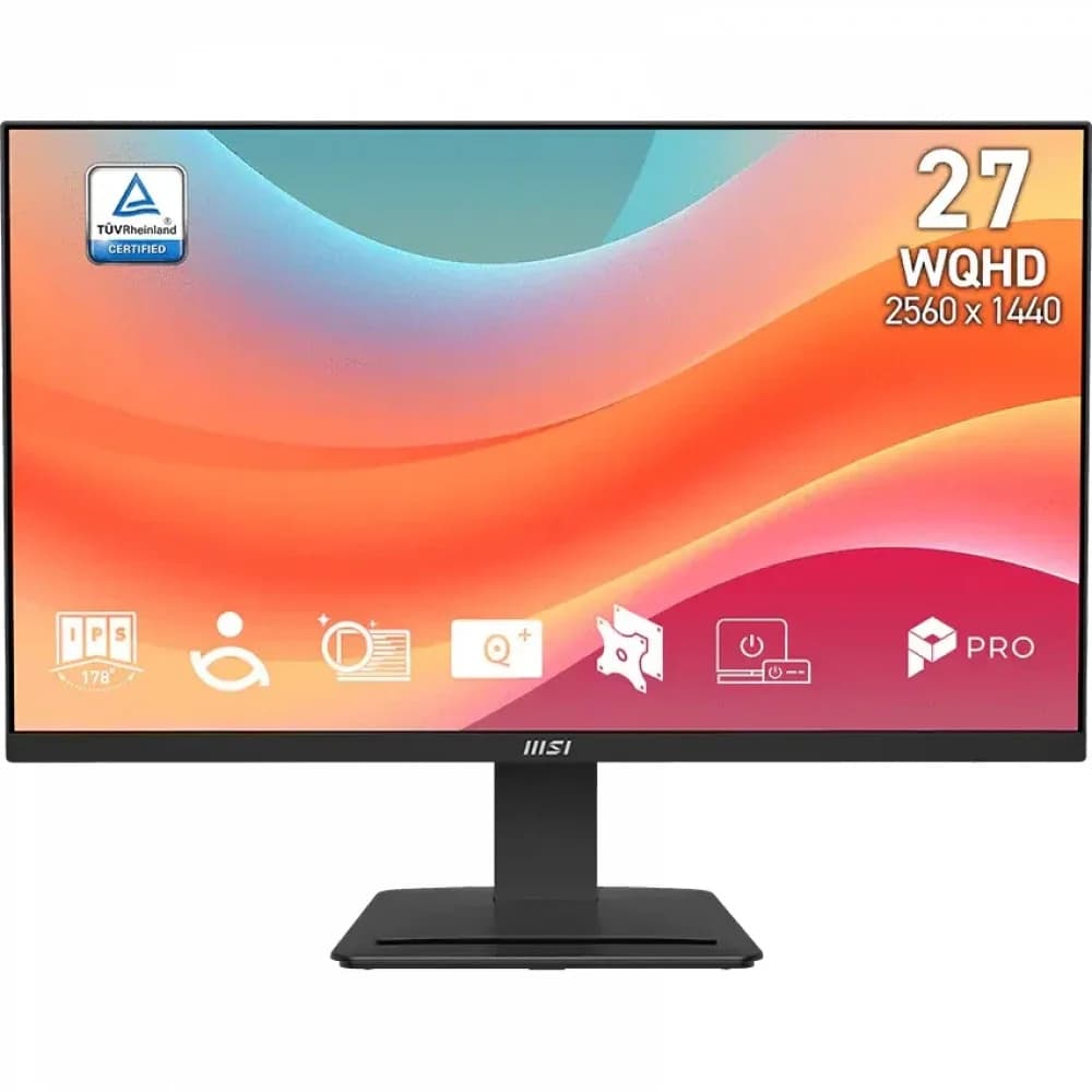 Монитор 27" MSI PRO MP273Q E7 Black (IPS, 2560x1440, HDMI+HDMI+DP, 1 ms, 178°/178°, 250 cd/m, 1000:1 (100M:1), 75Hz)