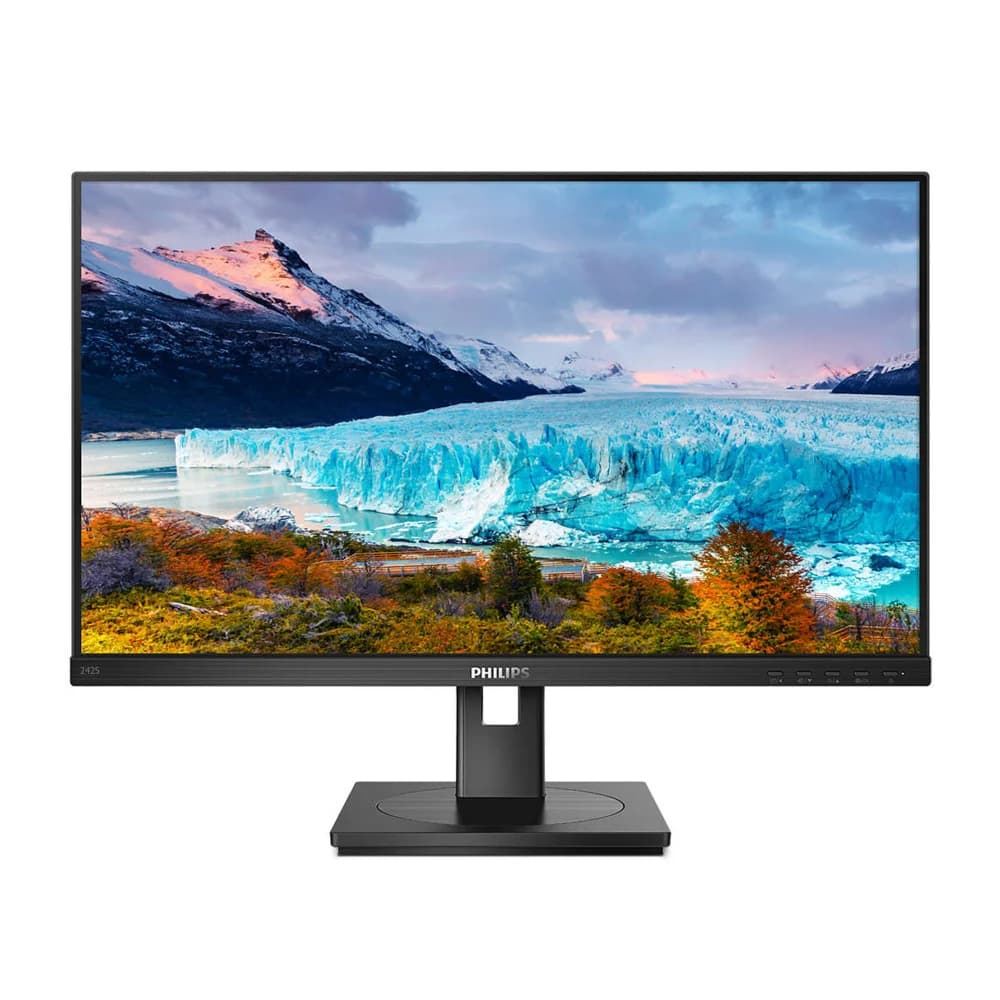 23,8" Philips 242S1AE 1920x1080 75Гц IPS LED 16:9 4ms D-Sub DVI HDMI DP 50M:1 1000:1 178/178 250cd HAS Pivot Tilt Swivel Speakers Black