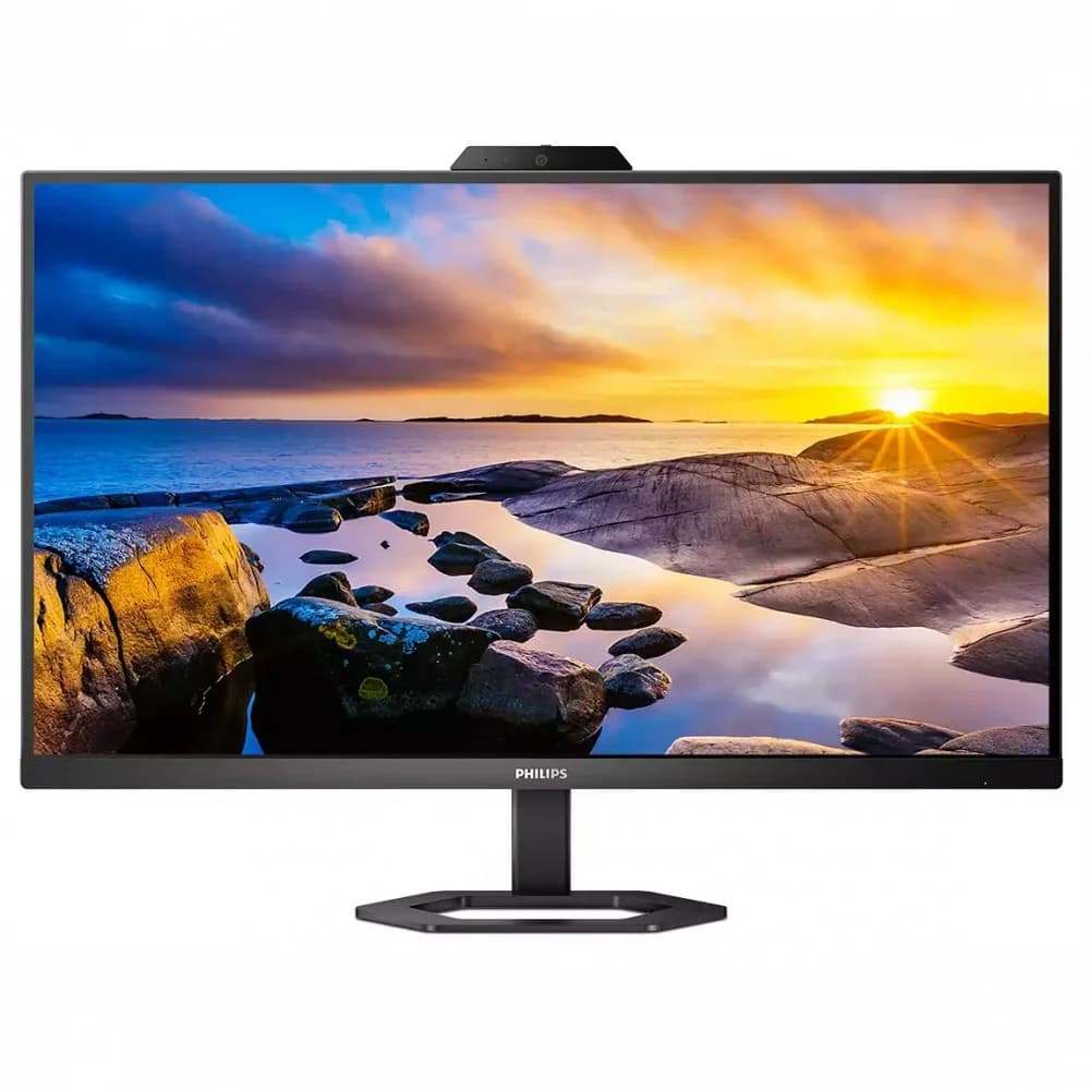 27" Philips 27E1N5600HE 2560x1440 75Гц IPS LED 16:9 4(1)ms HDMI DP USB-C 3.2 (65W) 4*USB3.3(BC) Mega Infinity DCR 1000:1 178/178 300cd Webcam 5 MP Hello HAS Pivot Tilt Swivel Speakers Black