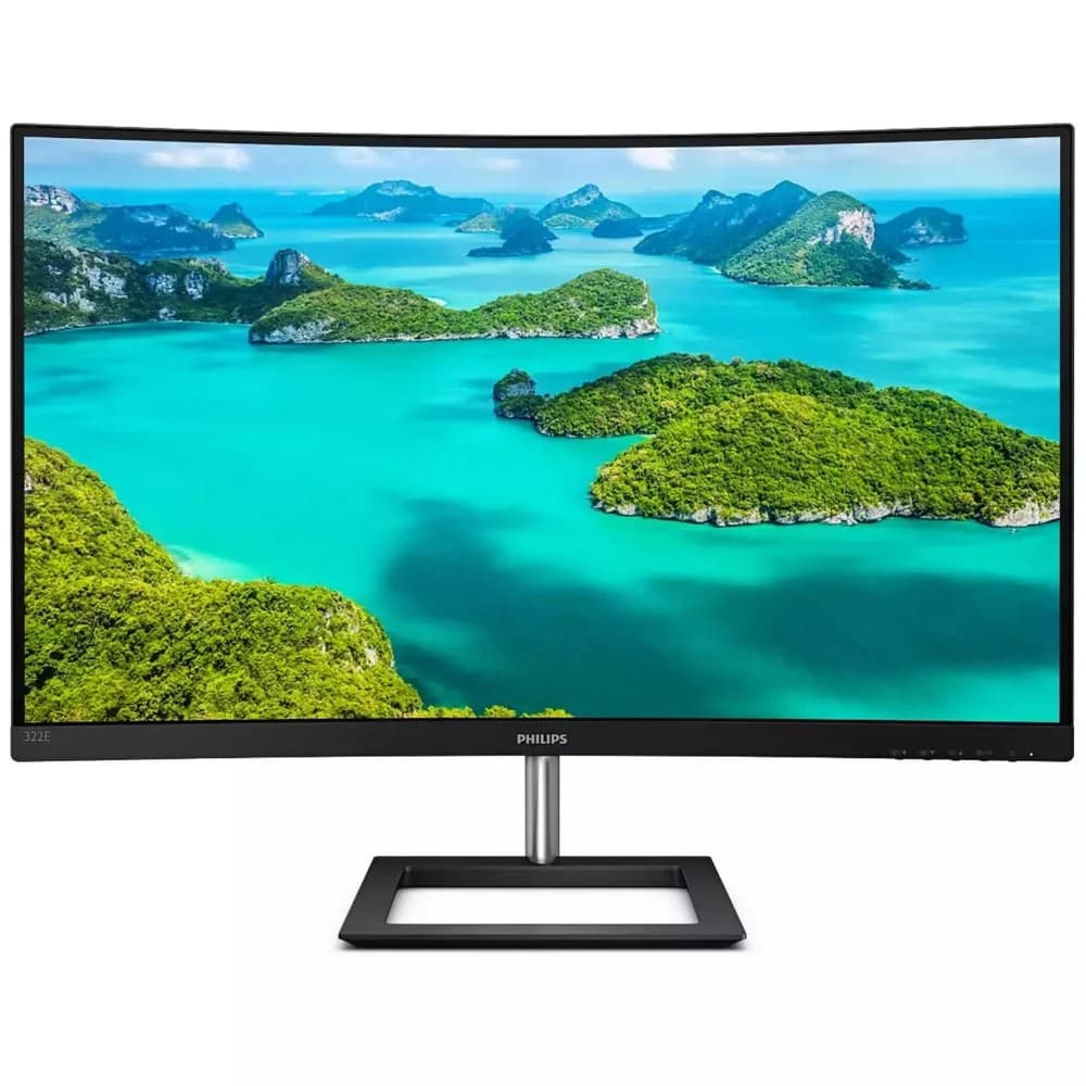 31,5" Philips 322E1C изогнутый 1920x1080 75Гц VA W-LED 16:9 4ms(GtG) VGA HDMI DP 50M:1 3000:1 178/178 250cd Tilt Black