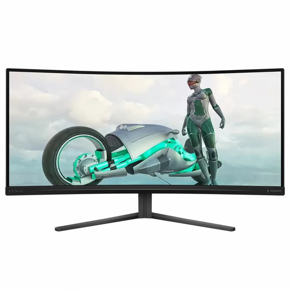 Монитор Игровой 32" PHILIPS EVNIA 3000 34M2C3500L/00/01 VA 1500R 3440x1440 WQHD 180Hz 0,03мс 300кд/м 4000:1 HDR10 2xHDMI 1xDP Черный