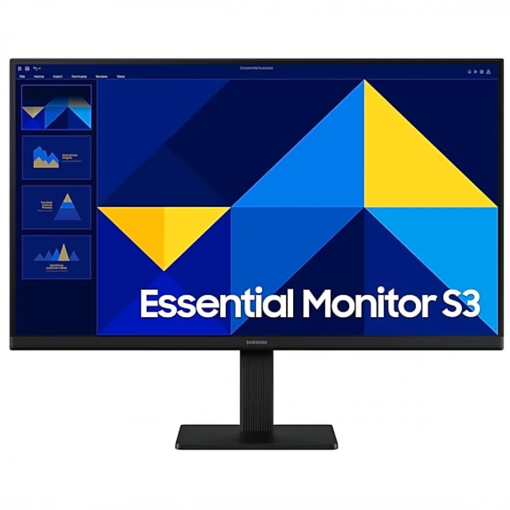 Монитор 24" Samsung Essential S3 LS24D304GAIXCI, IPS,1920x1080@100Hz,250кд/м2,1000:1,5ms, VGA, HDMI