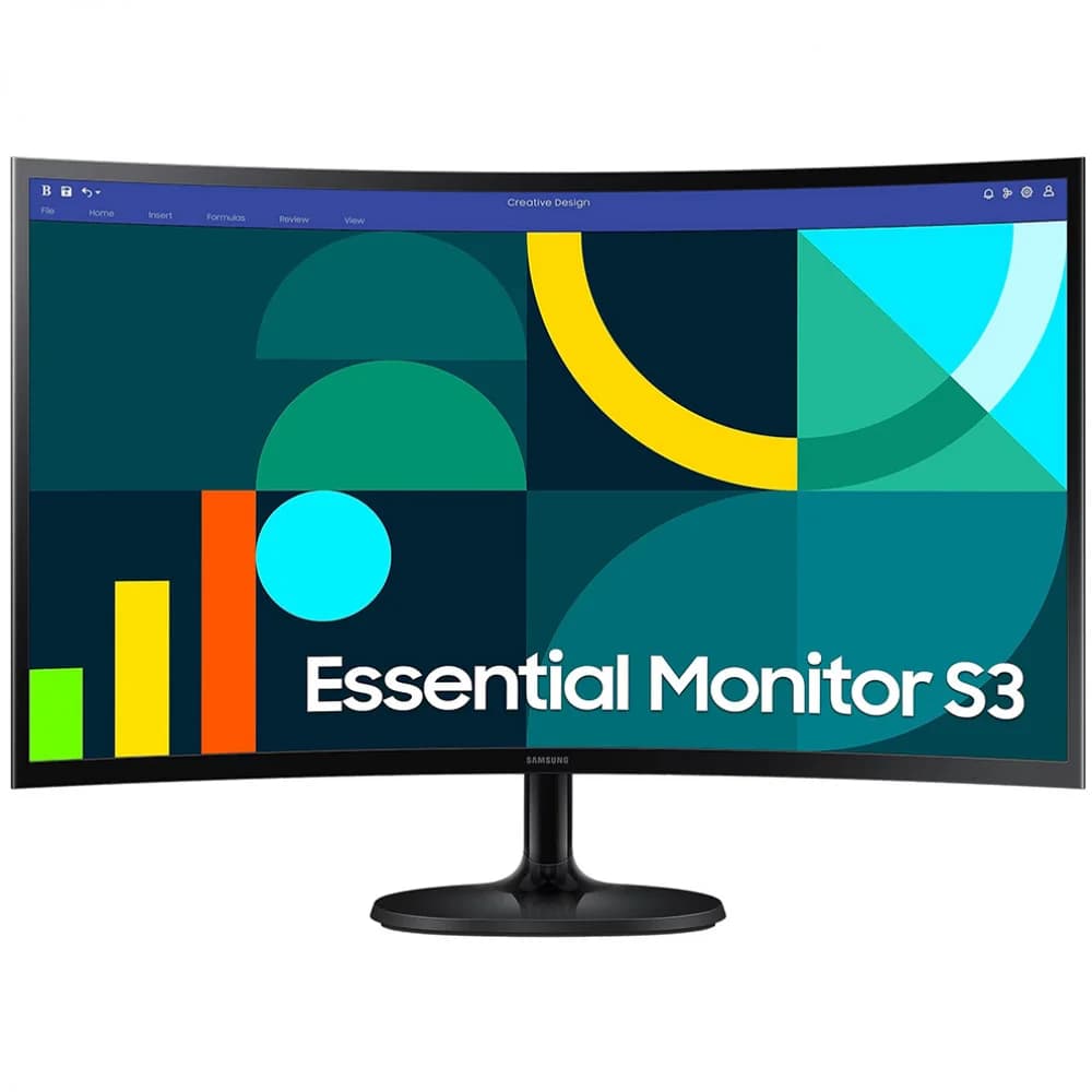 Монитор, Samsung, S3 LS27D364GAIXCI, Изогнутый, 27", 1920 x 1080, VA, 100 Гц, VGA*1, HDMI*1, 3000:1, 250 кд/м, 4 мс, 75x75, 16:9, Черный