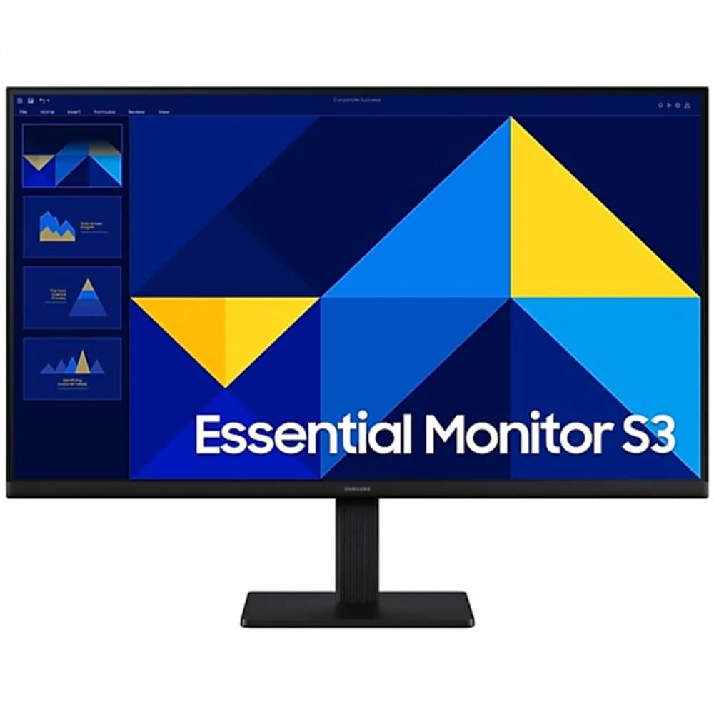 Монитор, Samsung, LS27D304GAIXCI, 27", Essential S3 FHD, 1920x1080, IPS, 100ГЦ, HDMI(v1.4), D-Sub, 1000:1, 250кдм, 5мс, 100x100, 16:9, 16.7М, Черный