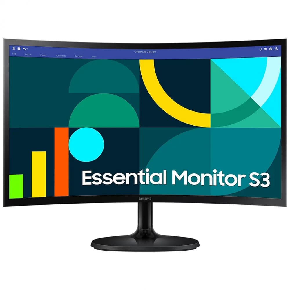 Монитор, Samsung, S3 LS24D364GAIXCI, Изогнутый, 24", 1920 x 1080, VA, 100 Гц, VGA*1, HDMI*1, 3000:1, 250 кд/м, 4 мс, 75x75, 16:9, Черный