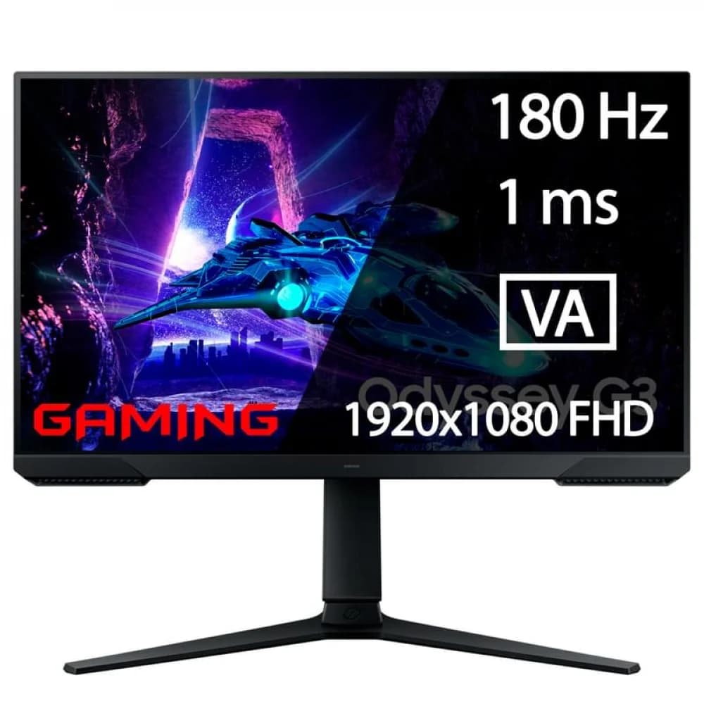 Монитор 27" Samsung Gaming Odyssey G3 LS27DG300EIXCI VA /1920x1080/ 180Hz /1ms/ 250кд/м²/ DP, HDMI