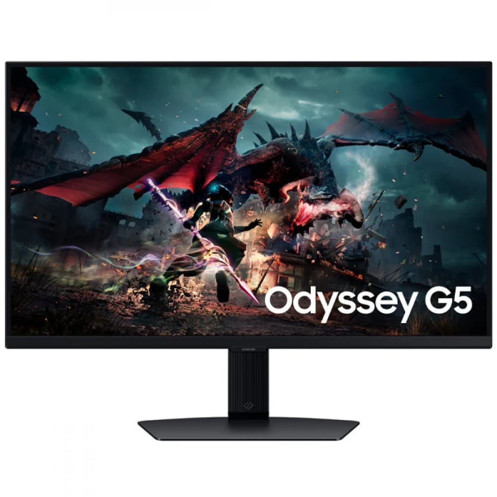 Игровой монитор Odyssey G5 27" SAMSUNG LS27DG500EIXCI IPS 2560x1440 QHD 180GHz 1мс 350кд/м2 1000:1 1xHDMI 1xDP 178°(Г)/178°(В), Регулируемая по высоте подставка 120мм, Поворот Экрана, Черный с Подсв