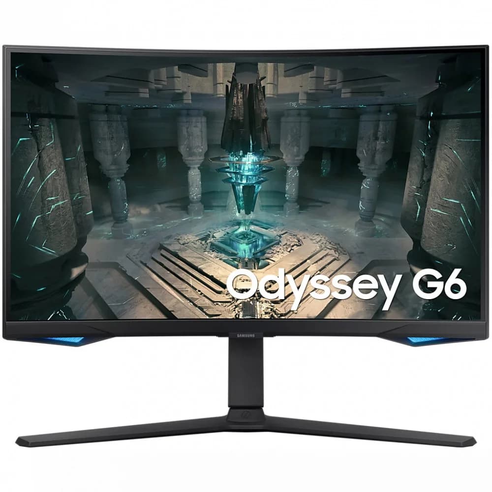 Монитор, Samsung, Odyssey G6 Smart LS27BG650EIXCI, 27”, 2560x1440, IPS, 165 Гц, DP (v1.2), HDMI (v2.0), 350 кд/м, 1000:1, 1мс, Регулировка высоты/ наклона/ вращения/ поворота, 178/178, 16:9, Черный