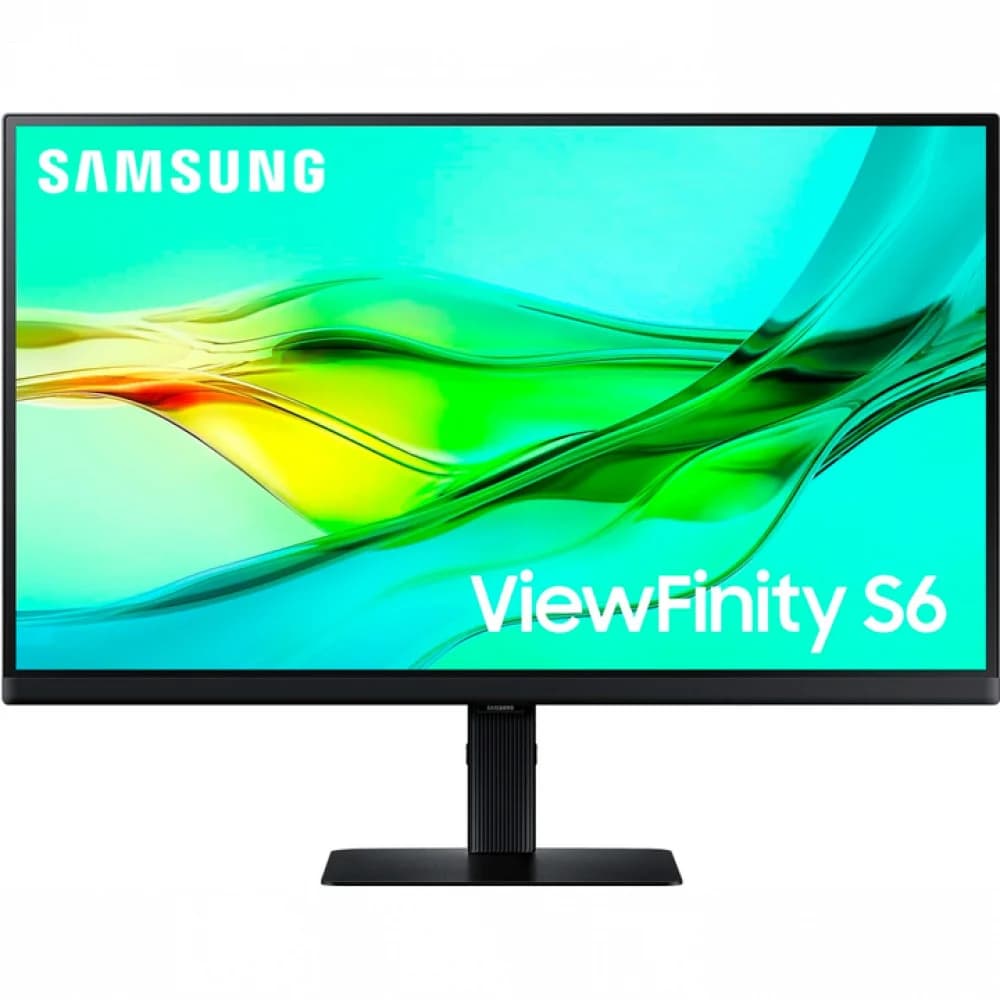 Монитор с Кристальным Изображением 27" SAMSUNG ViewFinity монитор S6 LS27D604UAIXCI, IPS, 2560x1440, QHD, 100Hz, 5мс, 350 кд/м2, 1000:1, 1xHDMI 1xDP, 1xDP выход, 3xUSB3.0, 1xUSB-C, HAS (Регулируемая