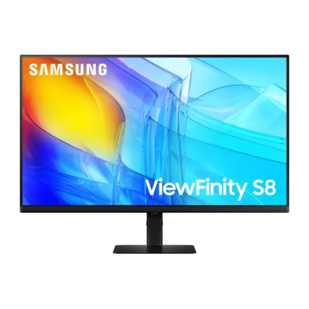 Монитор Samsung 32" ViewFinity S8 S80D S32D800EAI (VA 21:9 3840x2160x60Hz 5ms 350cd 3000:1 178/178 1,07 bill DP HDMI USB3.0x3 RJ45 HAS Tilt Swiv VESA Black