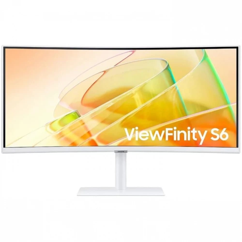 Монитор Samsung 34" ViewFinity S6 S34C650TAUXEN белый VA LED 5ms 21:9 HDMI M/M полуматовая 350cd 178гр/178гр 3440x1440 100Hz DP USB 8кг