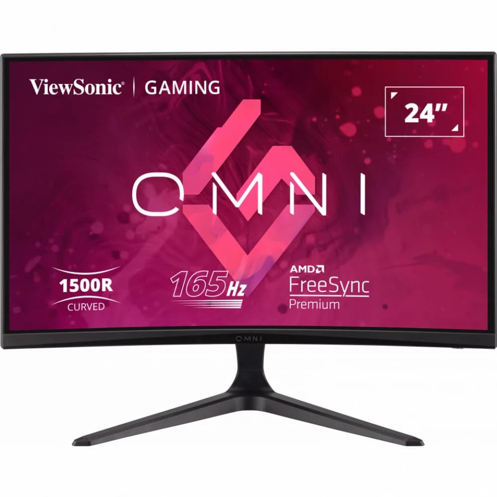 Монитор 23.6" ViewSonic VX2418C, VA, 1920x1080@165Hz, 250кд/м2,3000:1, 1ms, Black