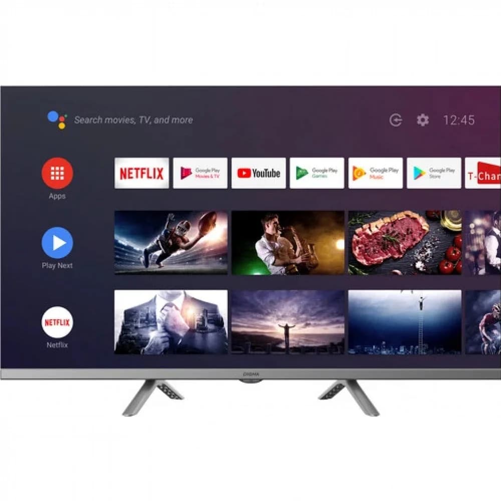 Телевизор LED Digma 32" DM-LED32SBB39 Android TV Frameless Metal темно-серебристый/серебристый HD 60Hz DVB-T DVB-T2 DVB-C DVB-S DVB-S2 USB WiFi Smart TV