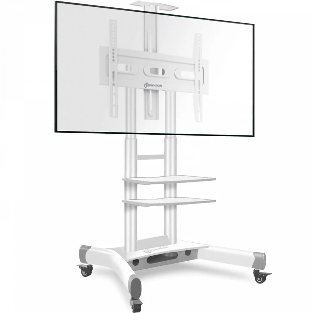 Подставка для телевизора Onkron TS1552 белый 40"-70" макс.60.5кг напольный мобильный