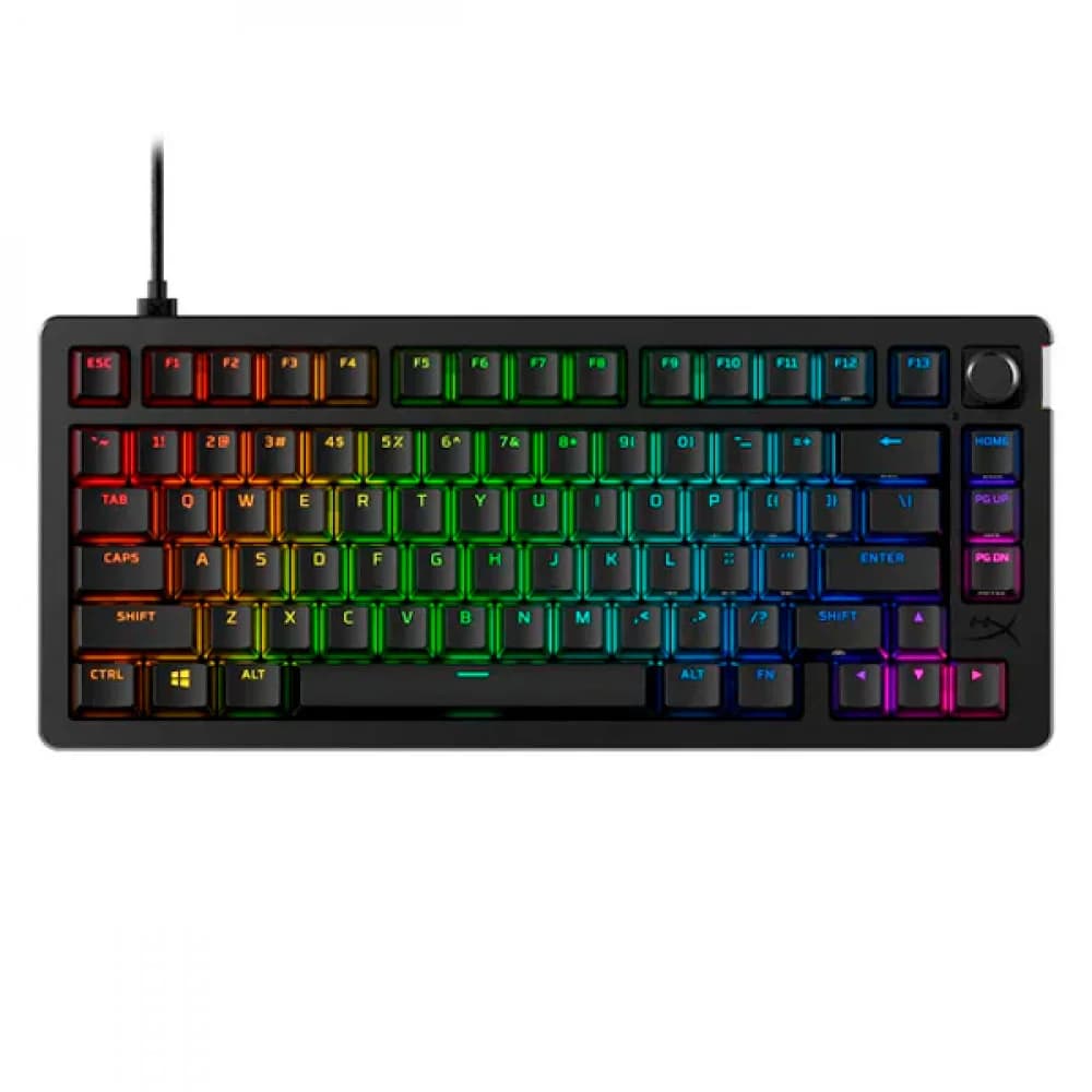 Клавиатура HyperX Alloy Rise 75, Black, Gaming, RGB, USB, Red Linear Switch