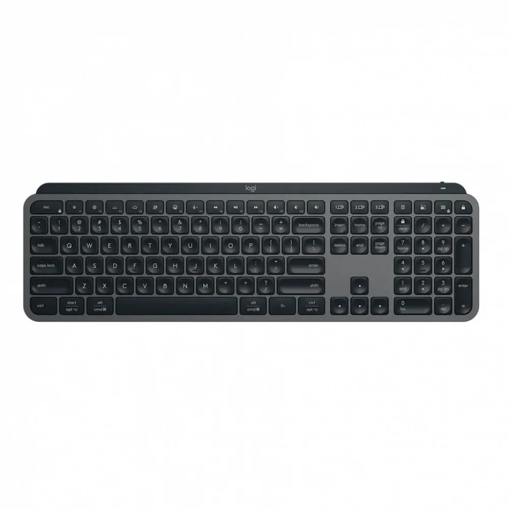 Клавиатура Logitech MX Keys Graphite для бизнеса, русская раскладка, с подсветкой, аккумуляторная, Type-C, возможность подключения по Bluetooth и через Dongle (920-009564)