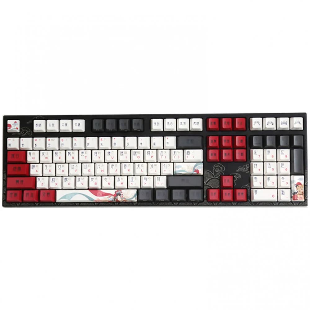 Клавиатура, Varmilo, Beijing Opera VPT108, A70A028D3A5A06A025, Cherry Mx Brown, 108 клавиш, Механическая, Подсветка - RGB, Hot-Swap - Да, Проводная/Bluetooth/2.4G, Type-C, 505*215*65мм, Анг/Рус, Чер
