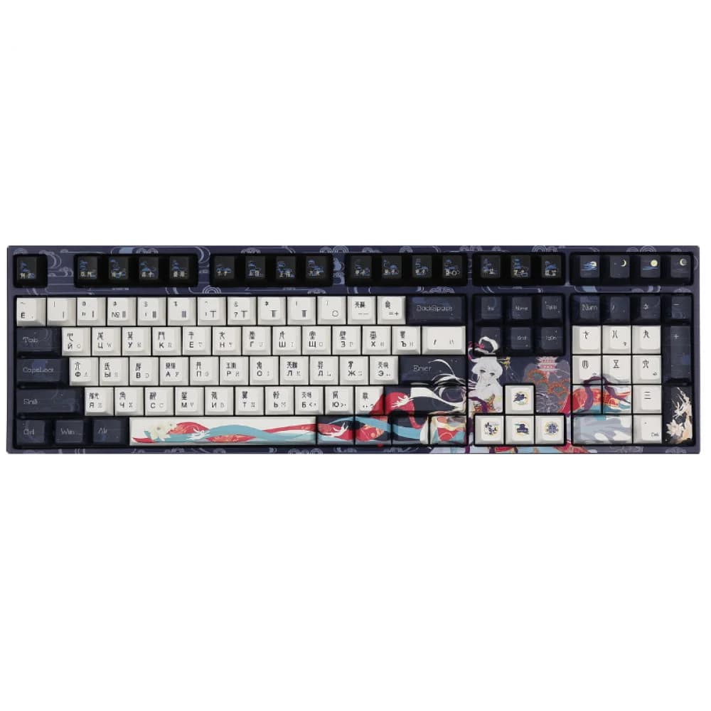 Клавиатура, Varmilo, Chang'e, VPT108, A70A054D5A5A06A043, Cherry MX Silent Red, 108 клавиш, Механическая, Подсветка - RGB, Hot swap - Да, Проводная/Bluetooth/2.4G, Type-C, 502*215*65мм, Англ/Рус