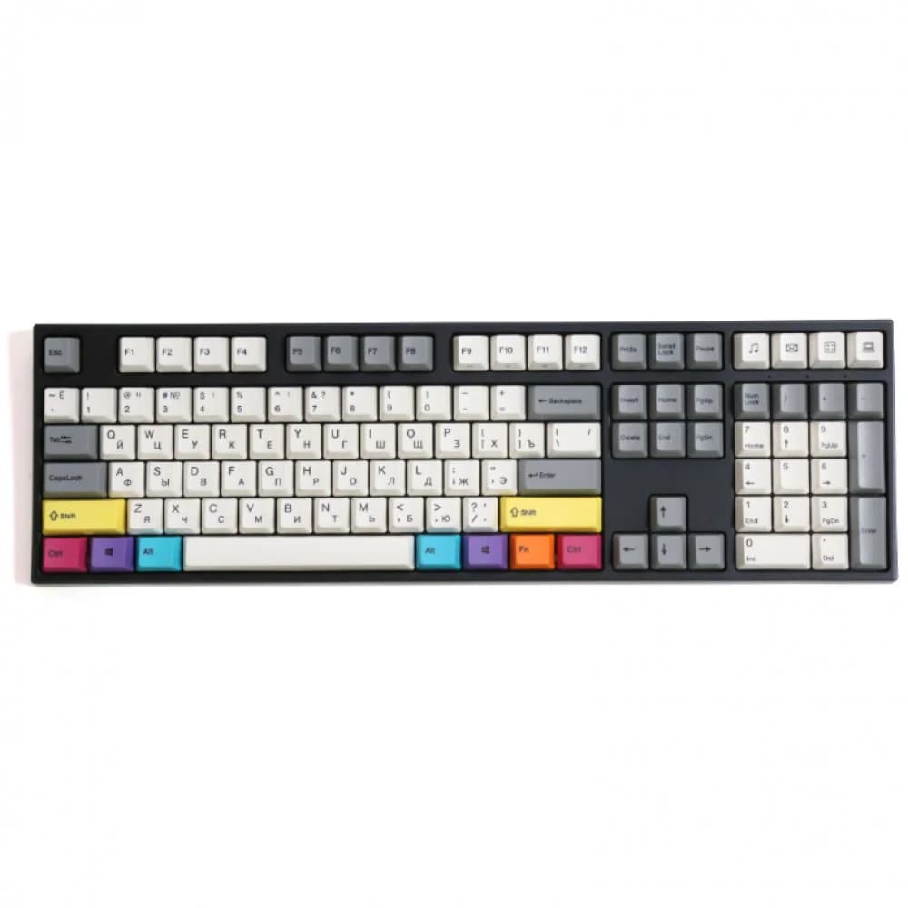 Клавиатура, Varmilo, CMYK VPM108, A53A024B0A3A06A007, Varmilo EC V2 Rose, 108 клавиш, Механическая, Подсветка - Белая, Hot-Swap - нет, Проводная, Type-C, 502*215*65мм, Анг/Рус, Черный