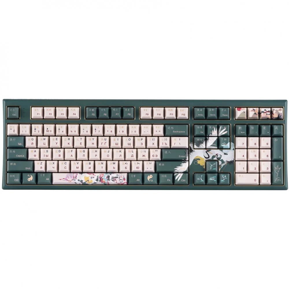 Клавиатура, Varmilo, Crane VEM108, A01A037A9A4A06A031, Varmilo EC V2 Sakura, Механическая, 442*137*36мм, Англ/Рус, Зелёный