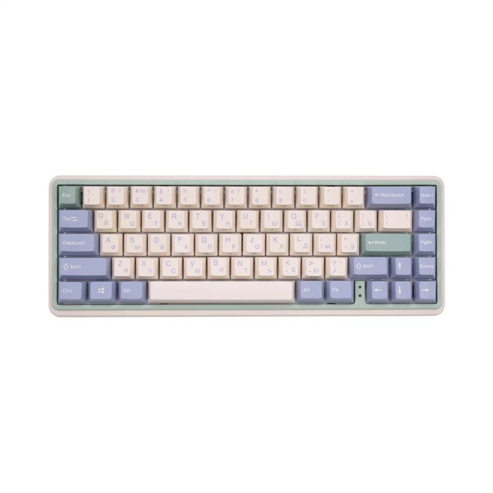 Клавиатура, Varmilo, Eucalyptus, VXH67, A44A046D5A3A06A039, Cherry Mx Silent Red, 67 клавиш, Механическая, Подсветка - Белая, Hotswap - Да, Type-C, 385*195*65мм, Англ/Рус, Розовый