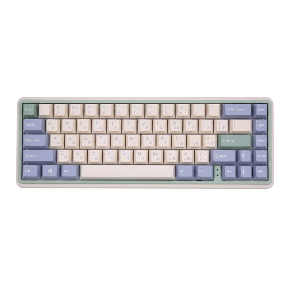 Клавиатура, Varmilo, Eucalyptus, VXT67, A42A046D3A5A06A039, Cherry Mx Brown, 67 клавиш, Механическая, Подсветка - RGB, Hotswap - Да, Проводная/Bluetooth/2.4G, Type-C, 385*195*65мм, Англ/Рус, Розовый