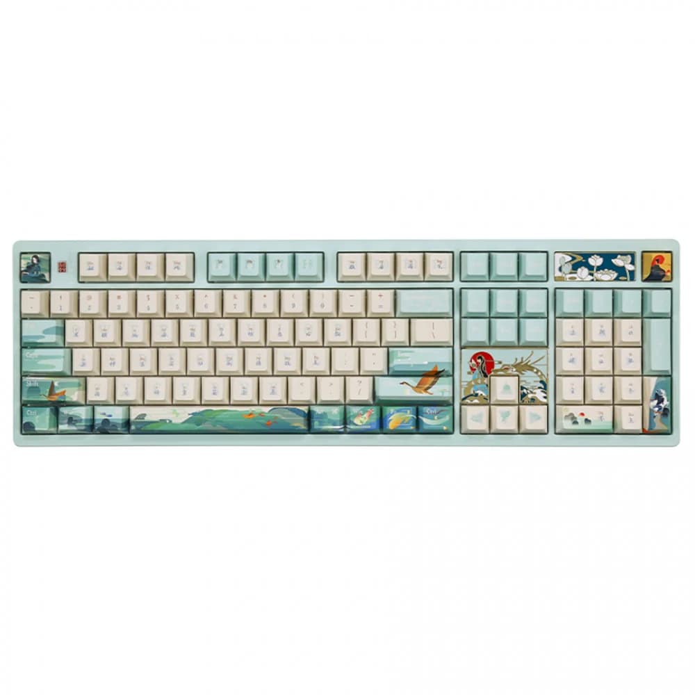 Клавиатура, Varmilo, Goddess LuoShen VA100, A83A106G6A8A06A071, Kailh Prestige Voice switch, 105 клавиш, Механическая, Подсветка - RGB, Hotswap - Да, Проводная/Bluetooth/2.4G, Type-C Англ/Рус, 438*1