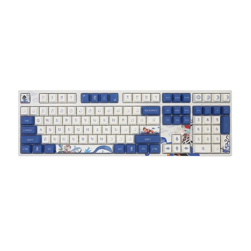 Клавиатура Varmilo Lovebirds-I, VEM108, Wired, Multimedia, Gaming, EC V2 Sakura, White-Blue, USB