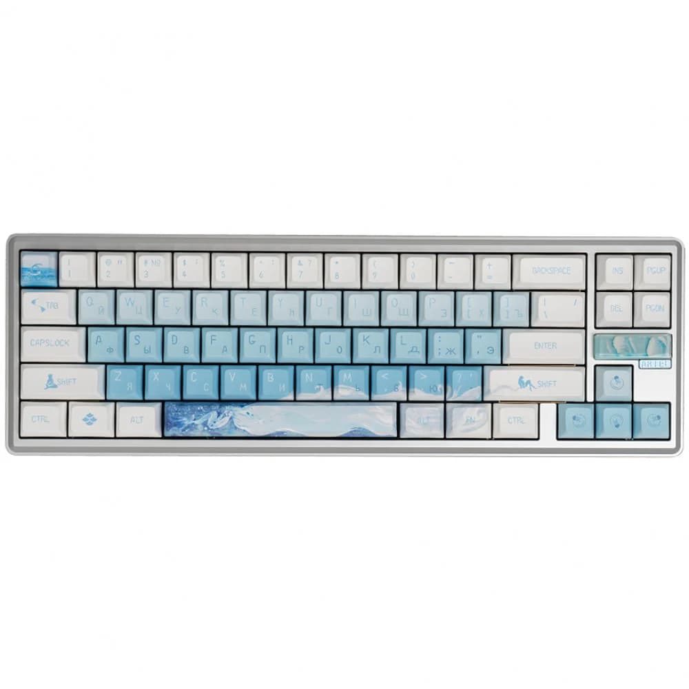 Клавиатура, Varmilo, Sword 68 Ariel, VTP68, Varmilo MX Daisy L Switch, A68A089F9A8A06A063, 68 клавиш, Механическая, Hotswap - Да, TKL, Type-C & Bluetooth & 2.4G, Подсветка RGB, Англ, 420*195*190мм,