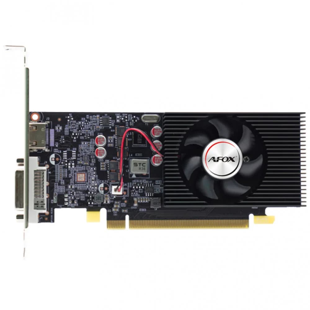 Видеокарта, AFOX, GT1030 4GB D4 LP Single Fan (4897033788618), AF1030-4096D4L2, DDR4, 64bit, HDMI, DVI, 152*120*23 мм, Цветная коробка