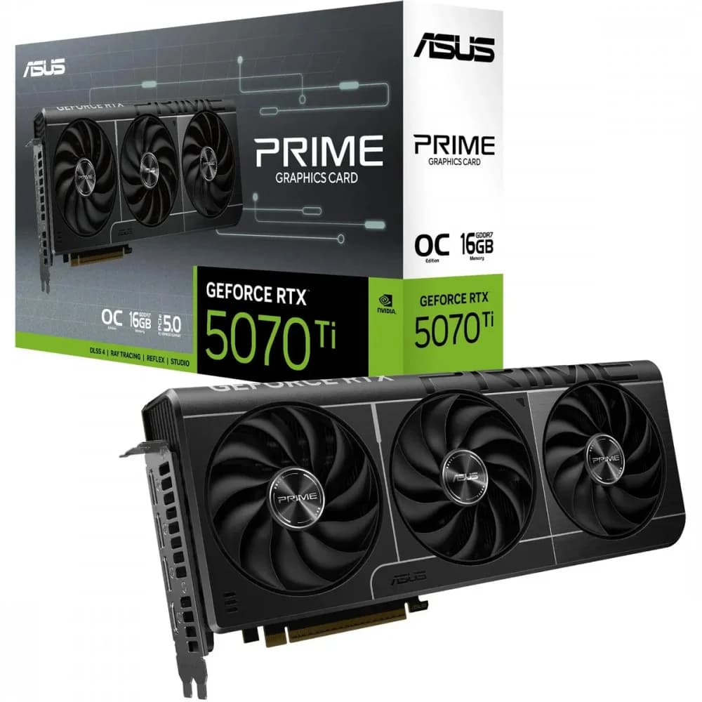 GF RTX5070Ti, Asus Prime OC Edition, 2527MHz/28000MHz, 256bit, 16GB GDDR7, 1xHDMI, 3xDP