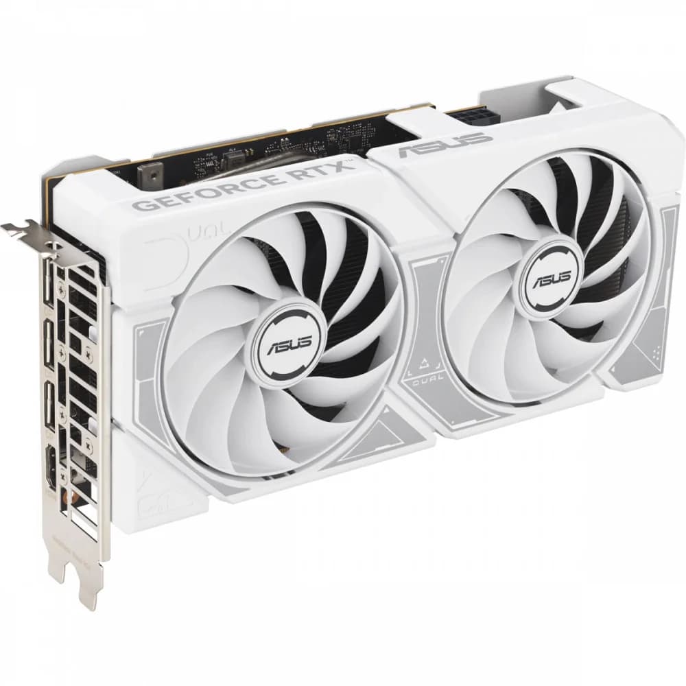 Видеокарта ASUS RTX5060 DUAL OC WHITE 8GB GDDR7 128bit 3xDP HDMI 2FAN RTL (DUAL-RTX5060-O8G-WHITE)