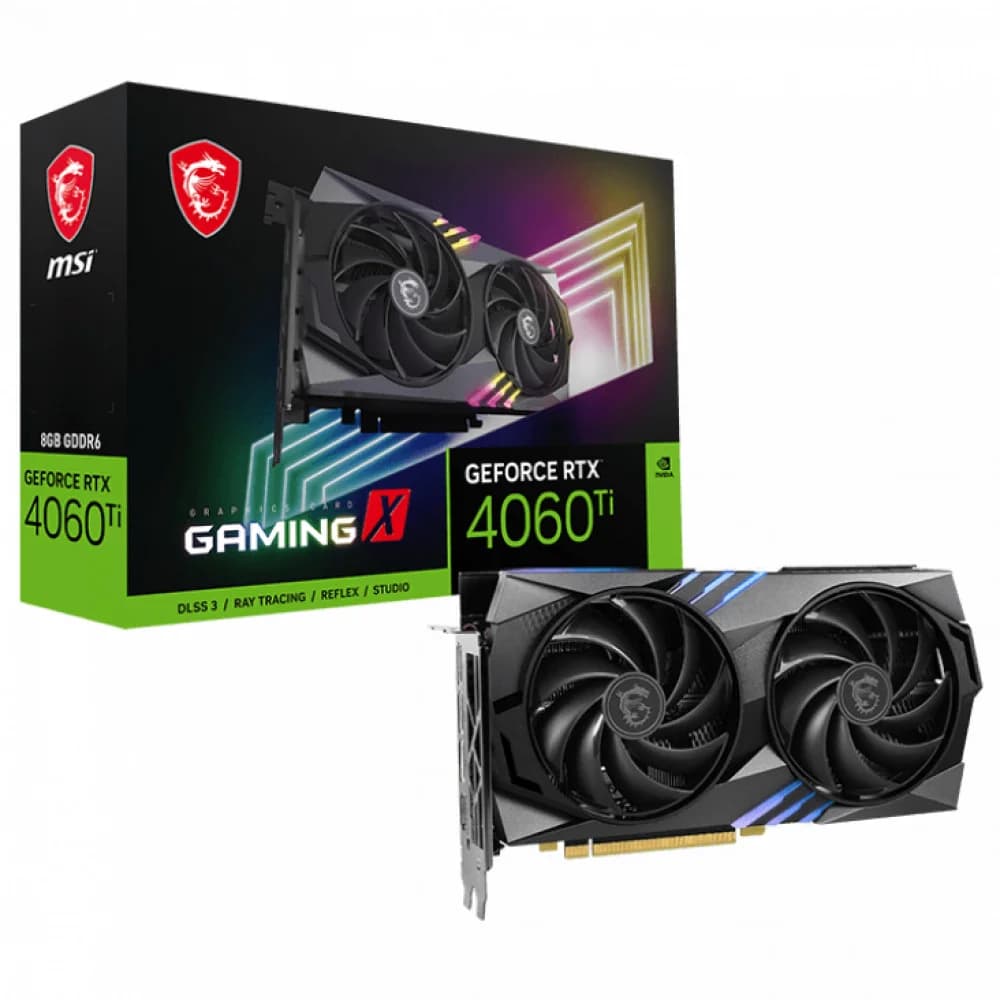Видеокарта MSI PCI-E 4.0 RTX 4060 Ti GAMING 8G NVIDIA GeForce RTX 4060TI 8192Mb 128 GDDR6 2640/18000 HDMIx1 DPx3 HDCP Ret