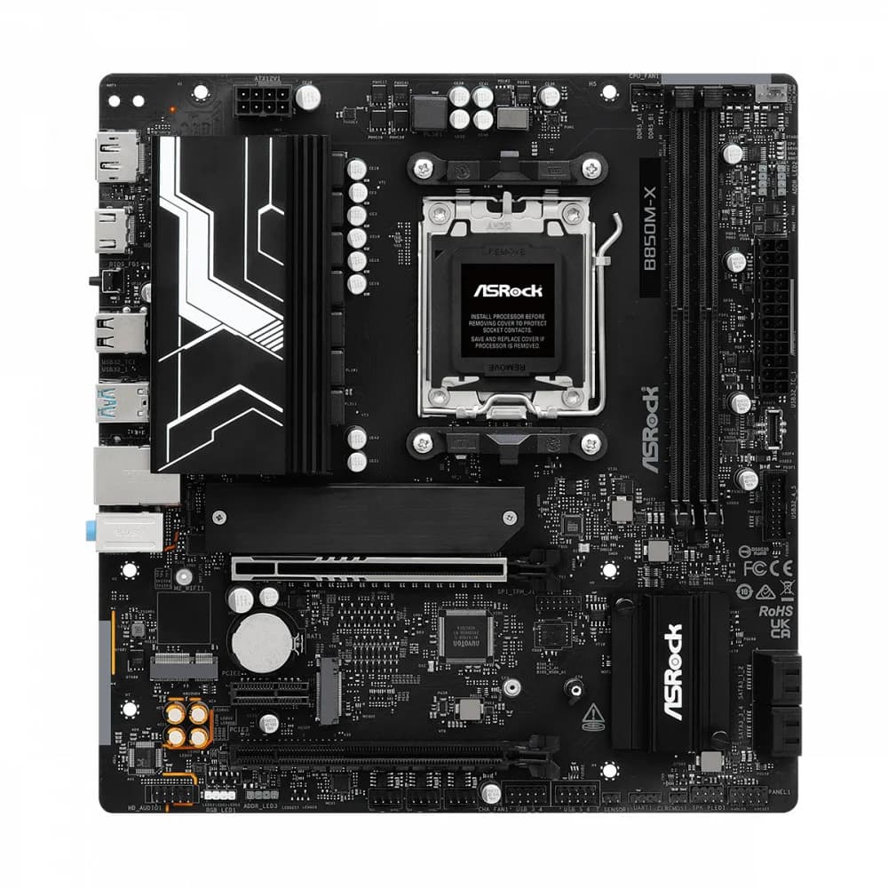 Материнская плата ASRock B850M-X R2.0 AM5 2xDDR5 4xSATA 2xM.2 Type-C HDMI DP mATX