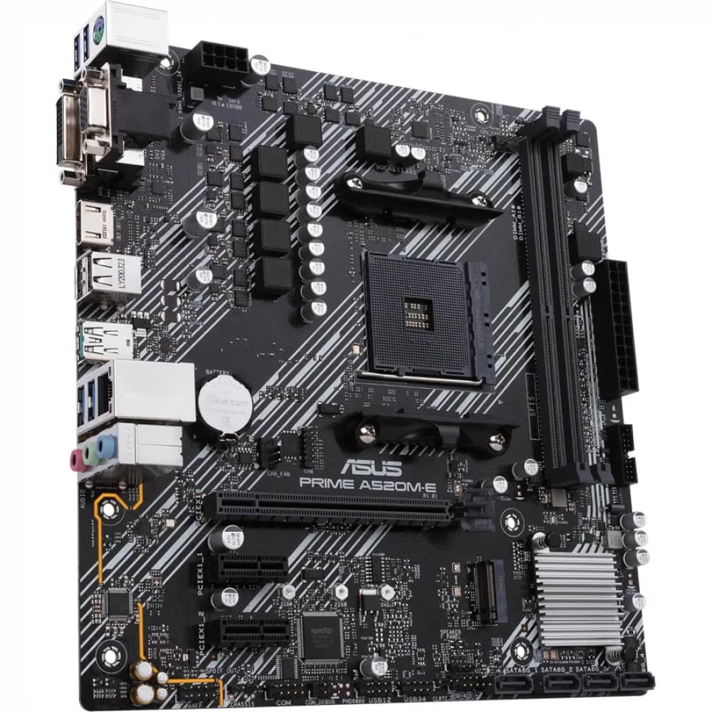 Материнская плата Asus PRIME A520M-E/CSM Soc-AM4 AMD A520 2xDDR4 mATX AC`97 8ch(7.1) GbLAN RAID+VGA+DVI+HDMI